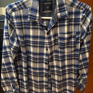 Boys Nautica flannel long sleeve shirt